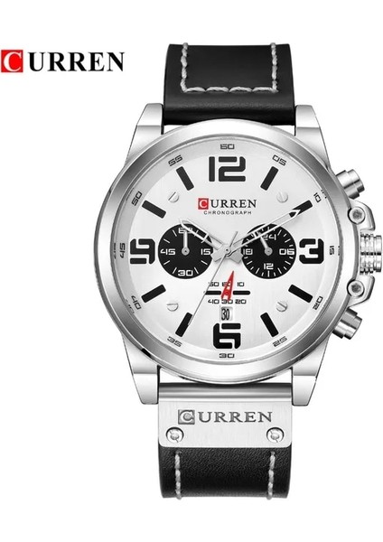 Pembe Izle Erkekler Için Üst Marka Lüks Curren Moda Deri Kuvars Erkek Saatler Tarih Iş Spor Erkek Kol Saati Montre Homme (Yurt Dışından)