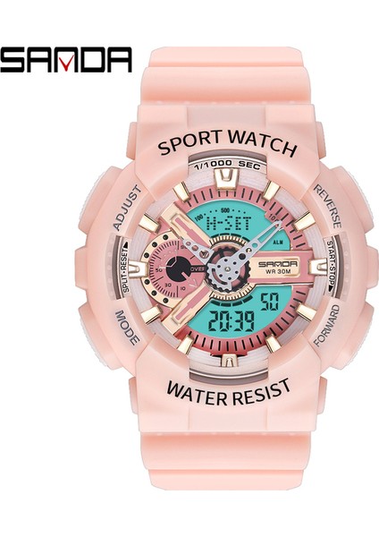 Pembe Sanda Yeni Stil Kore Sürümü Gençlik Gece Lambası Elektronik Hareketi Moda Moda Öğrenci Izle (Yurt Dışından)