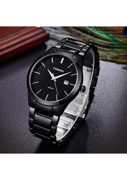 Siyah Siyah Erkek Izle Curren 2020 En Lüks Marka Erkekler Analog Spor Kuvars Kol Saati Iş Tarihi Ekran Saati Relogio Masculino 8106 (Yurt Dışından)