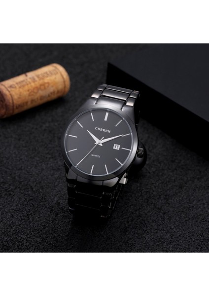 Siyah Siyah Erkek Izle Curren 2020 En Lüks Marka Erkekler Analog Spor Kuvars Kol Saati Iş Tarihi Ekran Saati Relogio Masculino 8106 (Yurt Dışından)