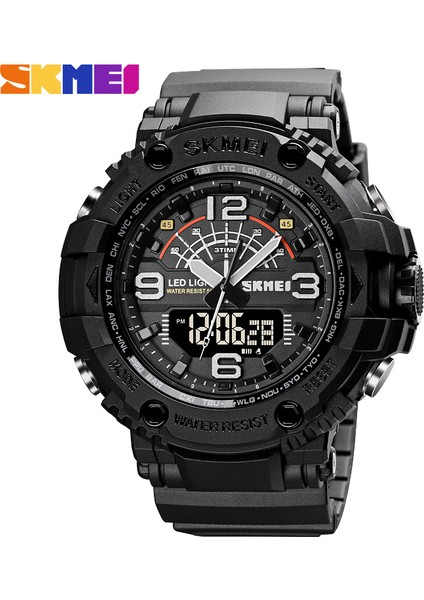 Yeşil Kamuflaj Lüks Spor Izle Erkekler 50BAR Su Geçirmez Askeri Spor Elektronik Saat Moda Erkekler Kronometre Geri Sayım Kol Saati Çalar Saat (Yurt Dışından)