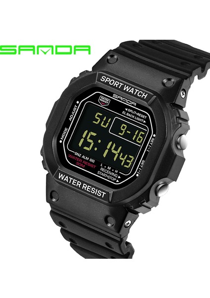 Kadın Siyah Sanda 329 Dijital Saat Erkekler Su Geçirmez Dalış LED Erkek Saati Spor Erkek Saatler Üst Marka Askeri Relogio Masculino Saat (Yurt Dışından)
