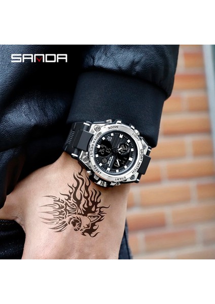 6008 Siyah Mavi Sanda 739 Spor Erkek Saatler Üst Marka Lüks Askeri Kuvars Izle Erkekler Su Geçirmez S Şok Erkek Saat Relogio Masculino 2022 (Yurt Dışından) indirimleri