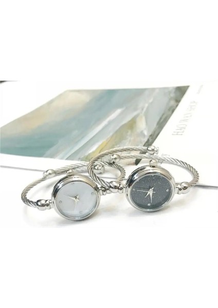 Gül Altın Beyaz Rahat Retro Kadın Bilezik Izle Küçük Pürüzsüz Kadran Üst Lüks Gümüş Ince Kayış Parlayan Sanat Kadın Saat Kuvars Kol Saati (Yurt Dışından) indirimleri