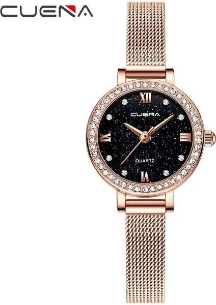 Gümüş Yeşil Cuena Üst Marka Lüks Saatler Hediye Su Geçirmez Bayanlar Elmas Kadın Bilezik Saatler Kadın Saat Relogio Feminino Часы Женские (Yurt Dışından) fiyatları