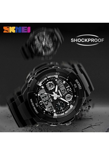 Yeşil S Çocuklar Skmeı Çocuklar Saatler Anti-Şok 5bar Su Geçirmez Açık Spor Çocuk Saatler Moda Dijital Saat Relogio Masculino Kol Saati (Yurt Dışından) indirimleri