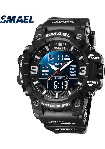 Turuncu Smael Spor Izle Erkekler Için Askeri Moda Kuvars Dijital 50 M Su Geçirmez Yüzmek Kronometre Kol Saatleri Saat Adam Relogio Masculino (Yurt Dışından)