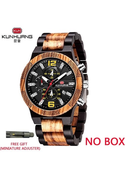 Siyah Sarı Ahşap Erkek Ahşap Saatler Lüks Aydınlık Çok Fonksiyonlu Ahşap Izle Erkek Kuvars Retro Izle Erkekler Moda Spor Saatler Relogio (Yurt Dışından)