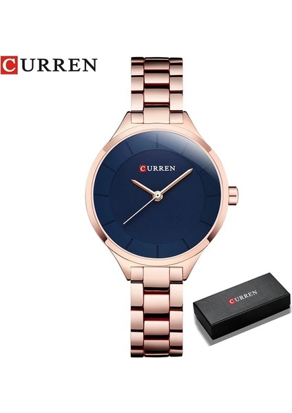 Gül Mavi Curren 9015 Moda Kadın Saatler Bayanlar Bilezik Izle Gül Altın Kadın Saat Çelik Kol Saati Kız Anneler Günü Hediyesi (Yurt Dışından)