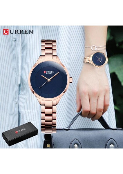 Gül Mavi Curren 9015 Moda Kadın Saatler Bayanlar Bilezik Izle Gül Altın Kadın Saat Çelik Kol Saati Kız Anneler Günü Hediyesi (Yurt Dışından) fiyatları