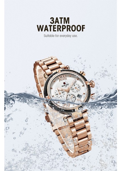 Mavi ve Kutu Ödül 2021 Yeni Altın Izle Kadın Saatler Bayanlar 3 Atm Su Geçirmez Çelik Kadın Bilezik Saatler Kadın Saat Relogio Feminino (Yurt Dışından) fırsatları