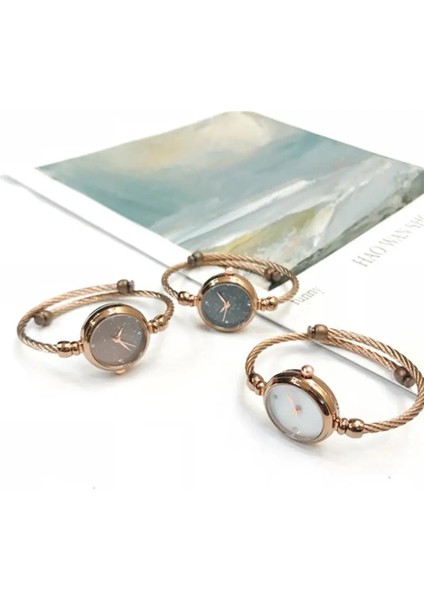 Gül Altın Beyaz Rahat Retro Kadın Bilezik Izle Küçük Pürüzsüz Kadran Üst Lüks Gümüş Ince Kayış Parlayan Sanat Kadın Saat Kuvars Kol Saati (Yurt Dışından) indirimleri