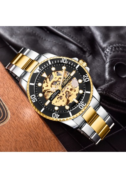 Tüm Altın Chenxı Üst Marka Lüks Spor Mekanik Saat Lüks Altın Izle Erkek Saatler Montre Homme Saat Erkekler Otomatik Izle (Yurt Dışından) modelleri