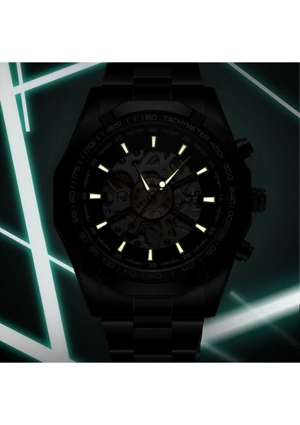 Gümüş Siyah Altın Forsining Mekanik Izle Erkekler Altın Otomatik Erkek Saatler Su Geçirmez Aydınlık Adam Kol Saati Relogio Masculino (Yurt Dışından) modelleri