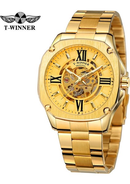 Altın Forsining Lüks Erkekler Bilek Saatler Erkek Su Geçirmez Paslanmaz Çelik Otomatik Mekanik Kol Saatleri Erkek Saat (Yurt Dışından) fiyatları