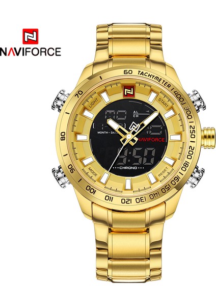 Sbw-Box Navıforce Lüks Marka Erkek Spor Izle Altın Kuvars LED Saat Erkekler Su Geçirmez Kol Saati Erkek Askeri Saatler Relogio Masculino (Yurt Dışından) fiyatları