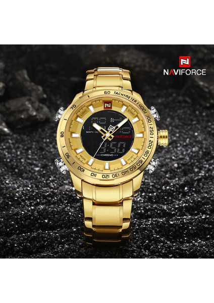 Sbw-Box Navıforce Lüks Marka Erkek Spor Izle Altın Kuvars LED Saat Erkekler Su Geçirmez Kol Saati Erkek Askeri Saatler Relogio Masculino (Yurt Dışından) indirimleri