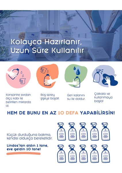 10X Konsantre Yüzey Temizleyici - Lavanta -  600 ml