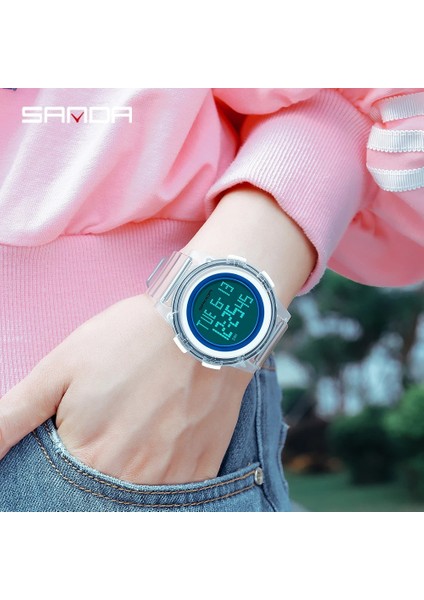 Siyah Beyaz Sanda Erkekler Şeffaf Dijital Saat Moda Rahat Kadın Izle Lüks Marka Bayanlar Için Ultra-Ince Izle Su Geçirmez Kol Saati (Yurt Dışından) fırsatları