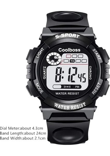 Siyah 2 Coobos Erkek Spor Izle Büyük Arama LED Dijital Bilek Saatler Erkekler Için Üst Marka Lüks Izle Askeri Ordu Saat Relogio Masculino (Yurt Dışından)
