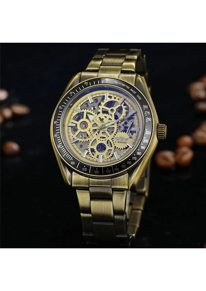 WR815204 Kutusu ile Kazanan Klasik Otomatik Mekanik Erkek Kol Saati Askeri Ordu Spor Erkek Saat Üst Marka Lüks Adam Izle Hediye 8152 (Yurt Dışından) modelleri