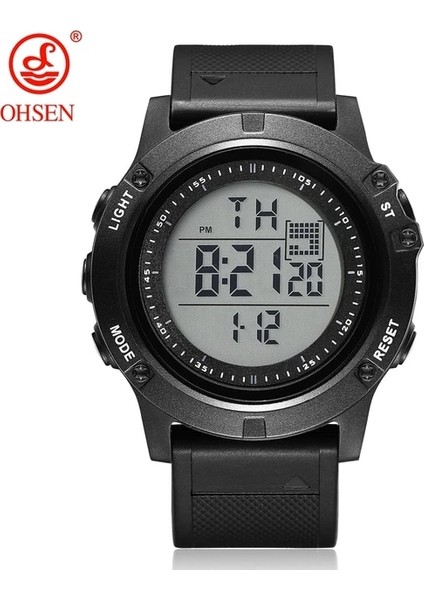 Siyah Beyaz Moda Ohsen Hombre Erkek Dijital Saatler 5ATM Dalış Adam Erkek Spor Gri Kol Saatleri Adam Izle Reloj Masculino (Yurt Dışından)