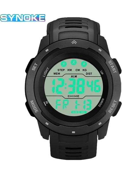 Gri Açık Spor Erkekler Dijital Saatler Reloj Hombre LED Büyük Kadran Yuvarlak Izle Aydınlık Rahat Çalar Saat Çok Fonksiyonlu Kronometre Hediye (Yurt Dışından)