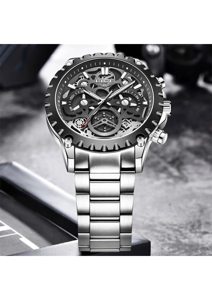 Gümüş Beyaz Lıge Hollow Erkek Saatler Üst Marka Spor Su Geçirmez Kuvars Saat Askeri Paslanmaz Çelik Kol Saati Erkekler Için Relogio Masculino (Yurt Dışından) modelleri