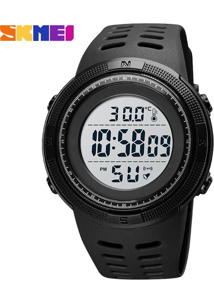 Siyah Beyaz 2020 Skmeı LED Alarm Spor Saatler Erkekler Vücut Ortam Sıcaklığı Tracker Erkek Spor Dijital Saatı Adam Erkek Reloj Hombre (Yurt Dışından)