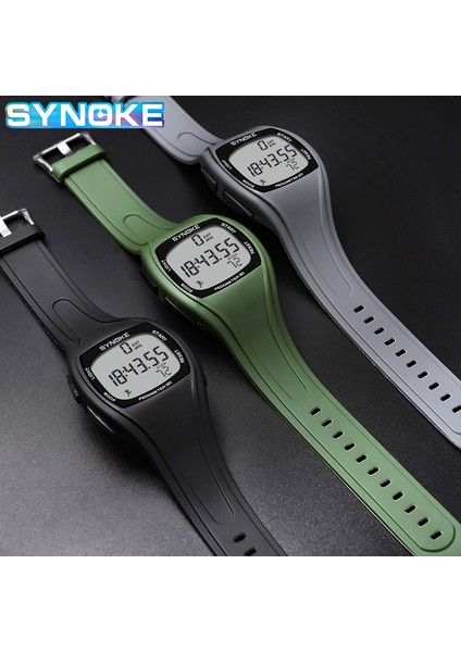 Siyah Synoke Dijital Saatler Erkek Üst Marka Lüks 3D Pedometre Siyah Askeri Spor Izle Erkekler Su Geçirmez Kol Saati 9105 Reloj Hombre (Yurt Dışından)