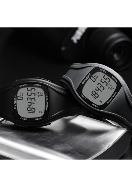 Siyah Synoke Dijital Saatler Erkek Üst Marka Lüks 3D Pedometre Siyah Askeri Spor Izle Erkekler Su Geçirmez Kol Saati 9105 Reloj Hombre (Yurt Dışından)