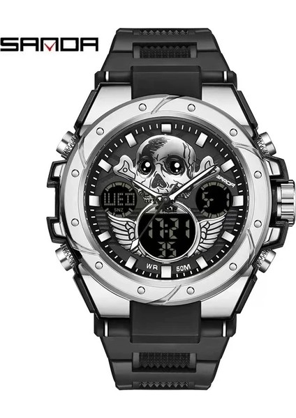 Erkekler Için Kırmızı Kafatası Kuvars Izle Sanda Moda Aydınlık Erkek Yaratıcı Saatler Yeni Ürün Dijital Spor Su Geçirmez Saat (Yurt Dışından) fiyatları