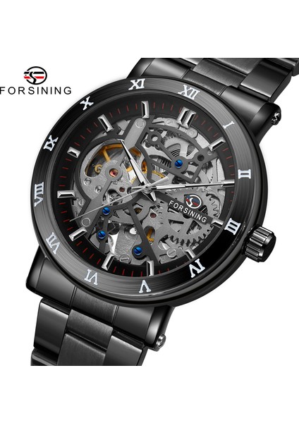 Gümüş Forsining Erkek Otomatik Mekanik Saatler Paslanmaz Çelik Kayış Su Geçirmez Erkek Kol Saati Erkek Çok Fonksiyonlu Lüks Saat (Yurt Dışından) fiyatları
