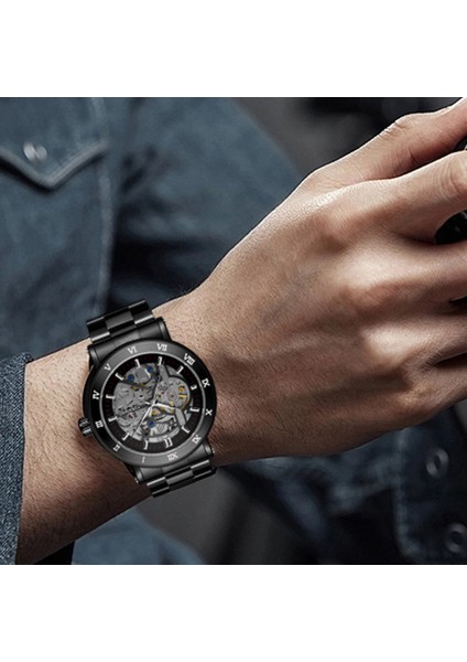 Gümüş Forsining Erkek Otomatik Mekanik Saatler Paslanmaz Çelik Kayış Su Geçirmez Erkek Kol Saati Erkek Çok Fonksiyonlu Lüks Saat (Yurt Dışından) modelleri