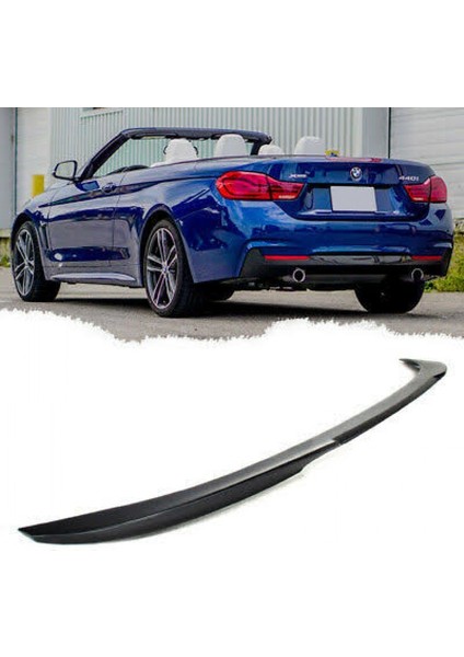 Bmw 4 Serisi F33 Cabrio Yarasa Model Piano Black Spoiler (Plastik)