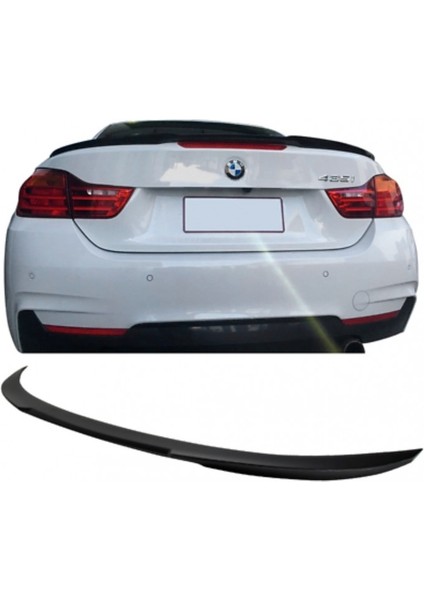 Bmw 4 Serisi F33 Cabrio Yarasa Model Piano Black Spoiler (Plastik)