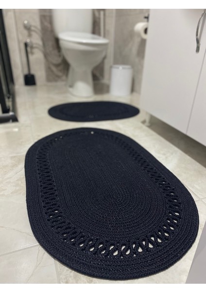 Milda Jüt 2'li Banyo Paspası Çift Taraflı Kaymaz Yıkanabilir Banyo Paspas Takımı 40X60CM & 50X80CM fiyatları