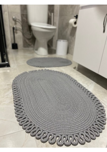 Milda Jüt 2'li Banyo Paspası Çift Taraflı Kaymaz Yıkanabilir Banyo Paspas Takımı 40X60CM & 50X80CM fiyatları