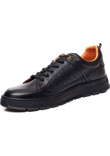 Erkek Siyah Deri Casual Ayakkabı modelleri