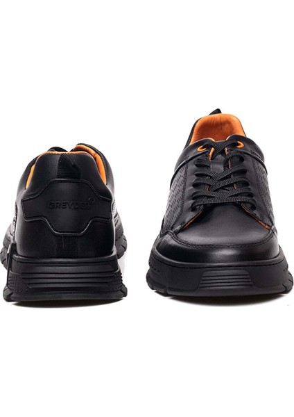 Erkek Siyah Deri Casual Ayakkabı indirimleri