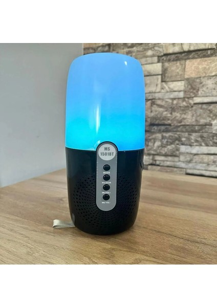 MS-1501BT Rgb LED Işıklı Gece / Kamp Lambası Özellikli Kablosuz Bluetooth Hoparlör