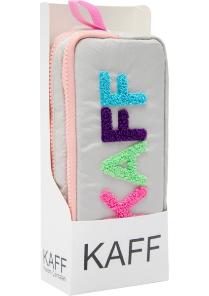 01108 Taş Rengi Pembe Fermuarlı Su Geçirmez Bondit Kumaş Peluş Baskılı Çift Gözlü Kalemlik fiyatları