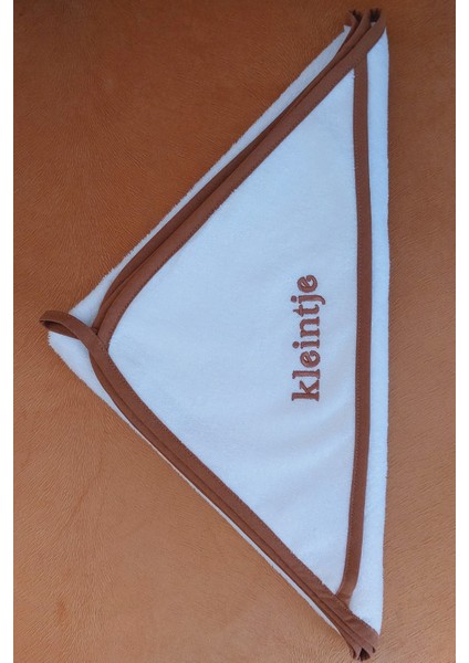 %100 Pamuk Beyaz Baby Kleintje Bebek Nakışlı Kulaklı Bebek Havlu Kundak 75x75 cm fırsatları