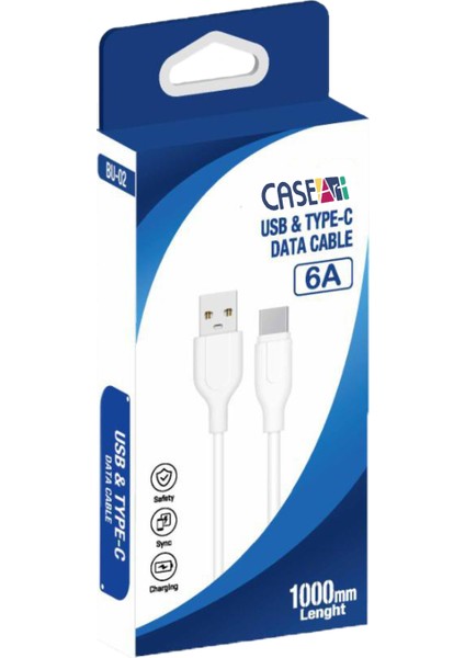 Type-C 6 Amper Hızlı Şarj ve Data Kablosu 1 Metre