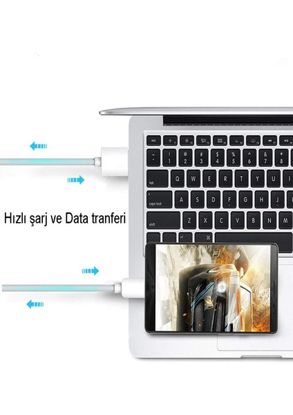 Type-C 6 Amper Hızlı Şarj ve Data Kablosu 1 Metre