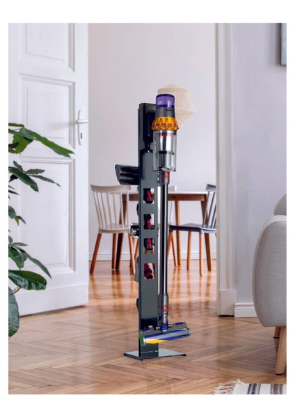 Dyson Uyumlu Süpürge Standı Kare Tabanlı