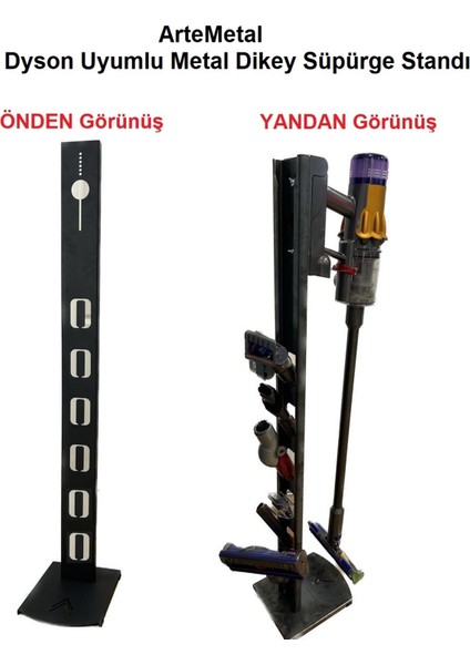 Dyson Uyumlu Metal Dikey Süpürge Standı