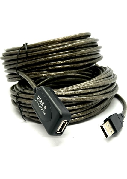 20 Metre USB Uzatma Kablosu 20M Extension Cable Güçlendirilmiş USB Uzatma Dişi Erkek USB Kablo