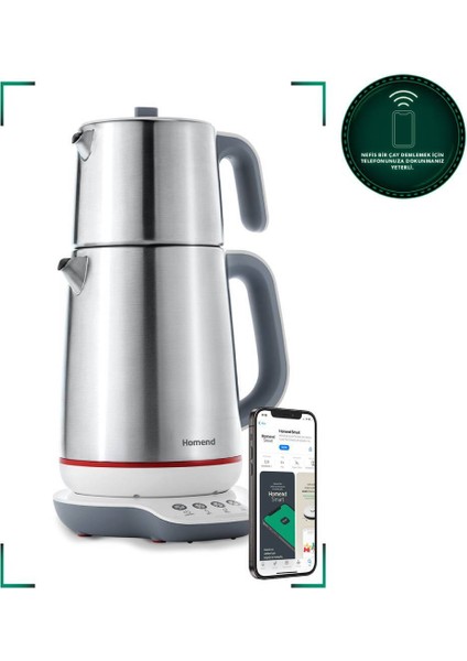 Royaltea Smart 1790H Inox Konuşan Çay Makinesi (Wi-Fi)