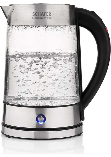 Gourmemaxx Cam Çay Makinesi Kettle 4 Parça Şeffaf fırsatları